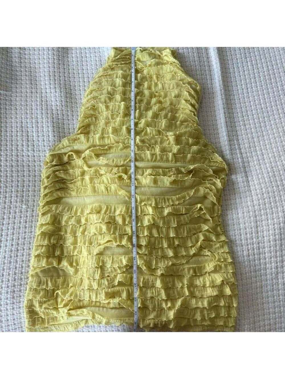 New Direction Yellow Ruffle Blouse Feminine Summer Top Women's Size Small - Picture 5 of 6